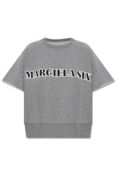 Mm6 Maison Margiela Sweatshirt Mit Logo In Grey