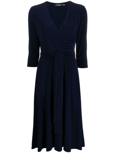 Lauren Ralph Lauren Carlyna Tie-waist Dress In Blau