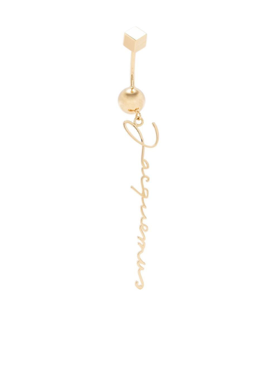 Jacquemus Le Piercing Signature Belly Bar In Gold