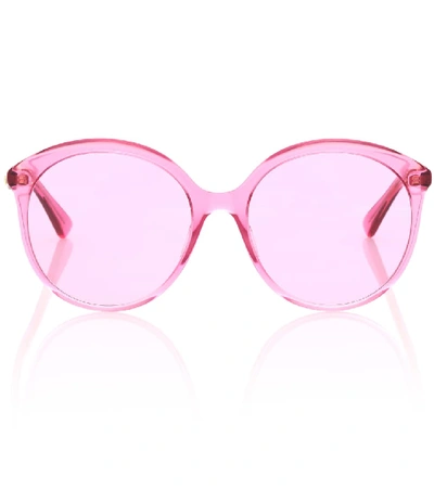 Gucci Oversized Round Sunglasses In Pink