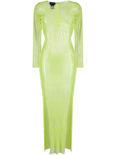 Santa Rhinestones Embellished Long Dress In Green