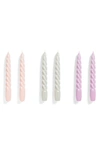 Hay Spiral 6-pack Assorted Candles In Light Rose Light Grey Lilac