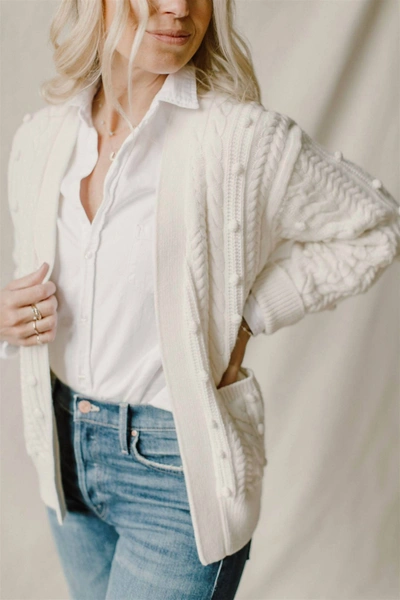 White + Warren Boucle Cardigan 21670 main image 1