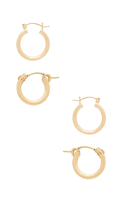 Frasier Sterling Hoop There It Is Earrings In Metallic Gold