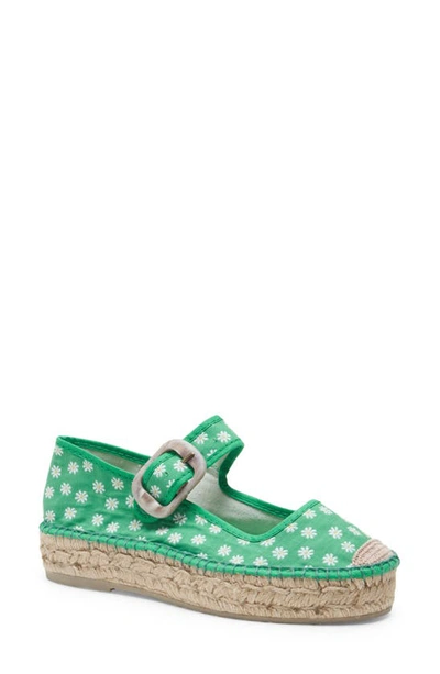 Free People Surfside Daisy Mary Janes In Green