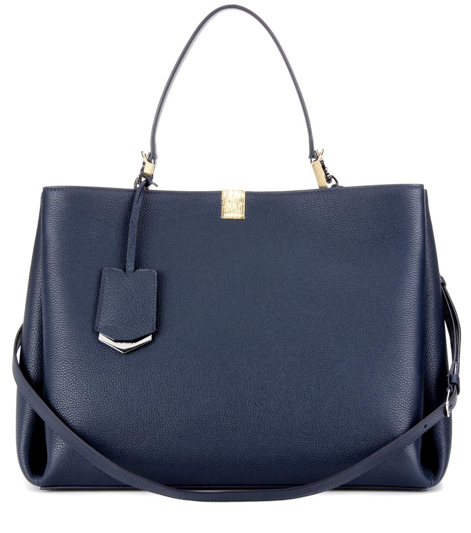 Balenciaga Le Dix Leather Shoulder Bag In Lleu Olscur | ModeSens