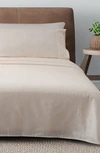 Woven & Weft Cotton Solid Flannel Sheet Set In Pristine Ivory