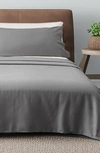 Woven & Weft Cotton Solid Flannel Sheet Set In Frost Grey