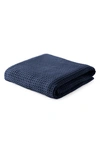 Woven & Weft Super Soft Cotton All-season Waffle Weave Throw In Navy