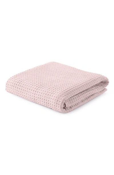 Woven & Weft Super Soft Cotton All-season Waffle Weave Throw In Blush Pink