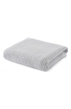 Woven & Weft Super Soft Cotton All-season Waffle Weave Throw In Light Grey