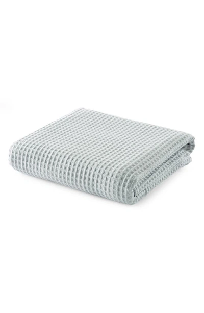 Woven & Weft Super Soft Cotton All-season Waffle Weave Throw In Pale Blue