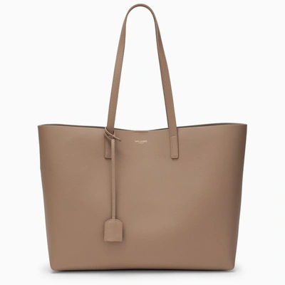 Saint Laurent Coffe Large Shopping E/w Tote Bag In Brown