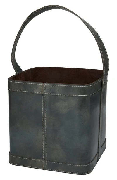 Sonoma Sage Home Blue Leather Drink Carrier