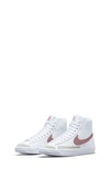 Nike Kids' Blazer Mid '77 Vintage Sneaker In White/ Pink Glaze