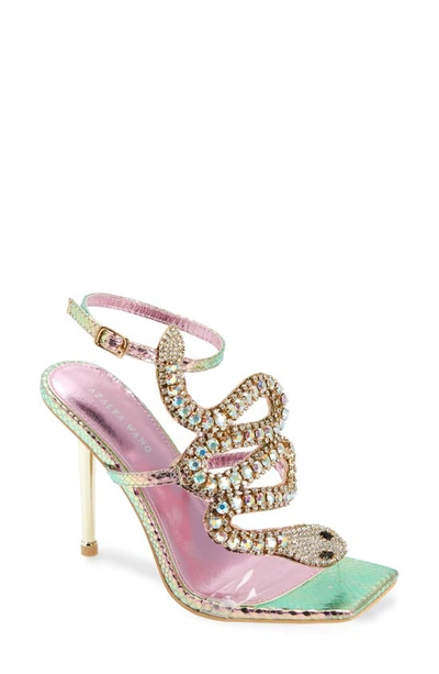 Azalea Wang Cobra Ankle Strap Sandal In Multi