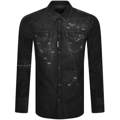 Dsquared2 'leaf West' Shirt In Black