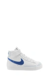 Nike Kids' Blazer Mid '77 High Top Sneaker In White/ Royal/ Pure Platinum