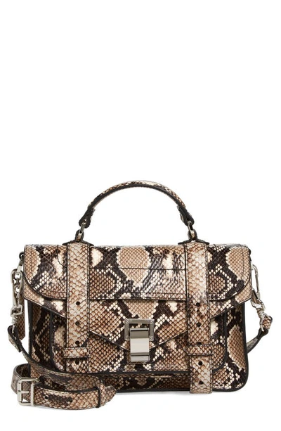 Proenza Schouler Tiny Ps1 Lambskin Leather Satchel In 241 Natural Multi