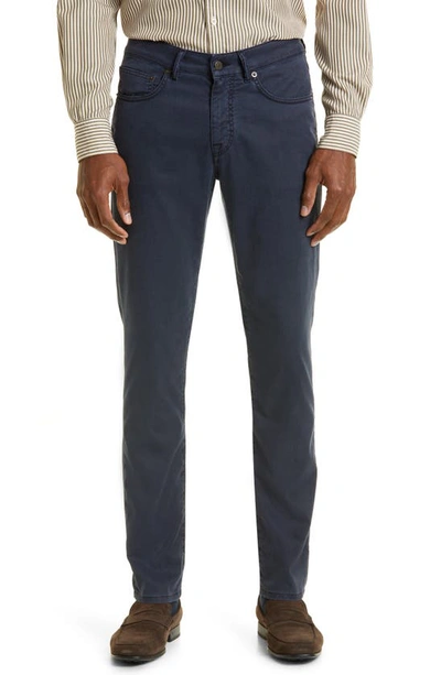 Boglioli Man Pants Navy Size 29 Cotton, Silk, Elastane In Nayy