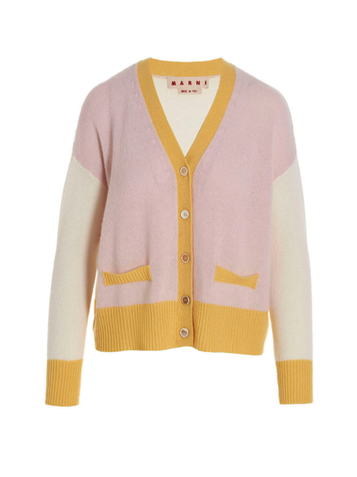 Marni Color Block Cardigan Sweater, Cardigans Multicolor