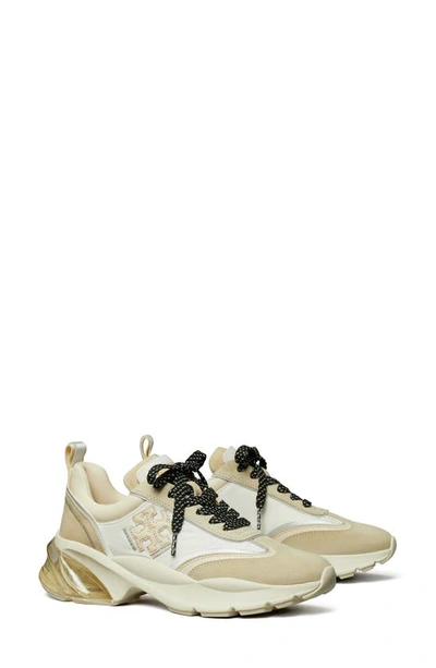 Tory Burch Women's Good Luck Bubble Trainer Running Sneakers In New Ivory / New Cream / Frost