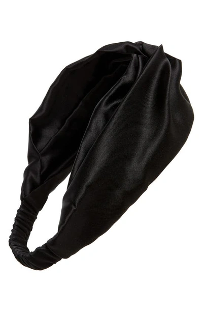 Grace Eleyae Women's Silk Turban Style Headband In Black