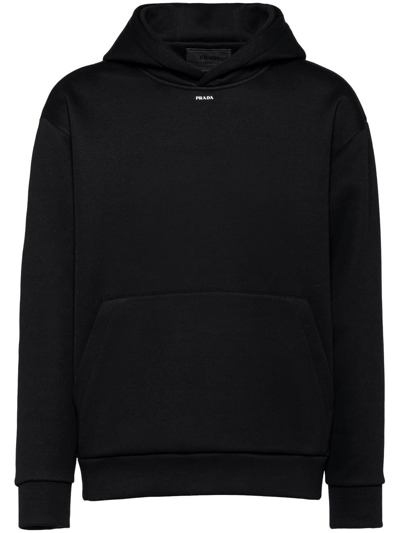 Prada Hoodie Sweatshirt In Black