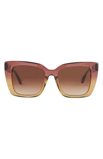 Diff Lizzy 54mm Gradient Cat Eye Sunglasses In Clayton