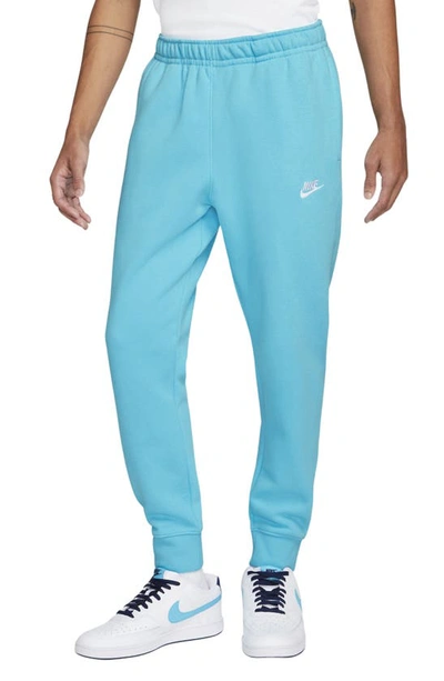 Nike Club Pocket Fleece Joggers In Blue/ White