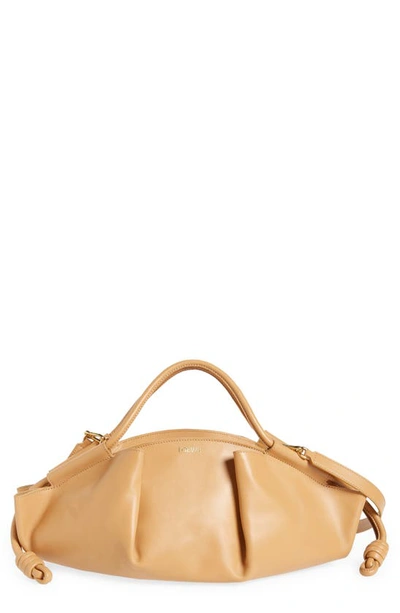 LOEWE Standard A4 leather-trimmed embroidered raffia tote