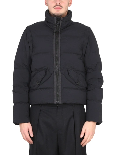 Ten C Down Jacket With Removable Sleeves In Black