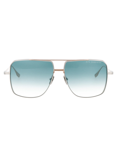 Dita Dubsystem Sunglasses In Silver - Rose Gold