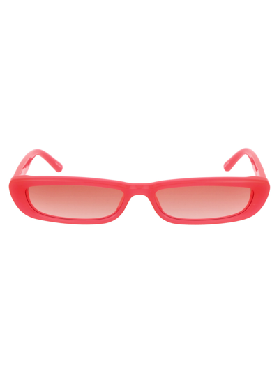 Attico Thea Sunglasses In Neonpink/silver/orangegrad