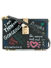 Dolce & Gabbana Dolce Box Clutch Bag In St.murales Fdo Neronero