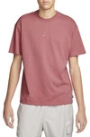 Nike Premium Essential Cotton T-shirt In Desert Berry