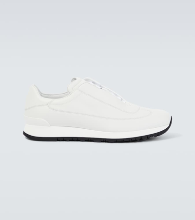John Lobb Dover Leather Sneakers In White