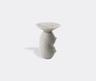 Bloc Studios Clelia Sculpted Marble Vase In White