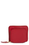 Comme Des Garçons External-pocket Leather Wallet In Rot