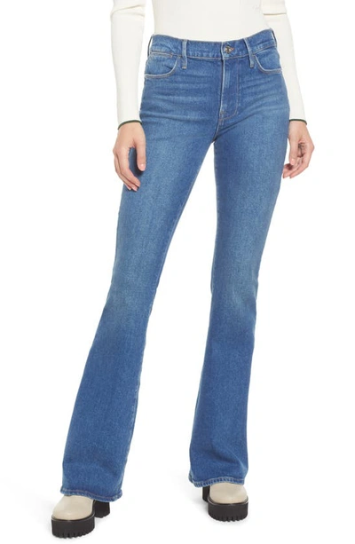 Frame Le High Flare Jean In Ashton In Blue