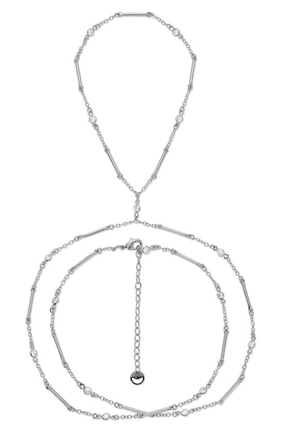 Lili Claspe Hanalei Hand Chain In Rhodium