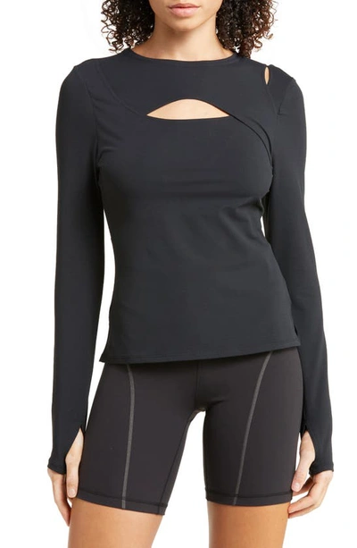 Zella Cutout Top In Black