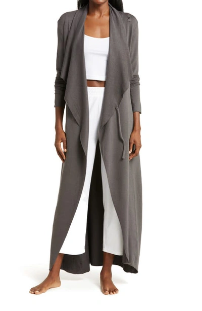 Lunya Organic Pima Robe In Meditative Grey