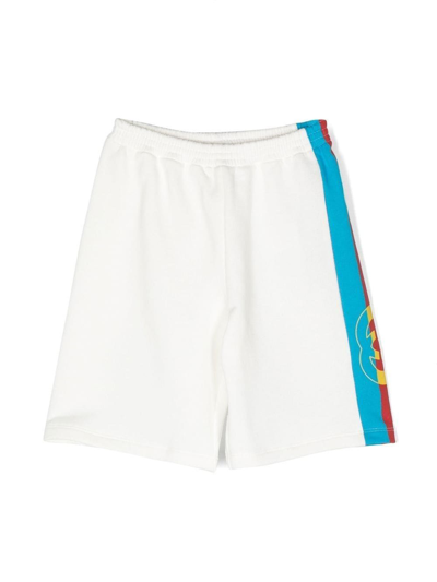 Gucci Kids' White Cotton Shorts In New White/mc