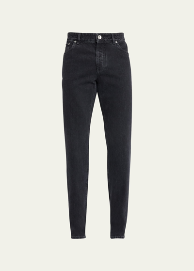 Brunello Cucinelli Stretch Denim Jeans In C7351 Black