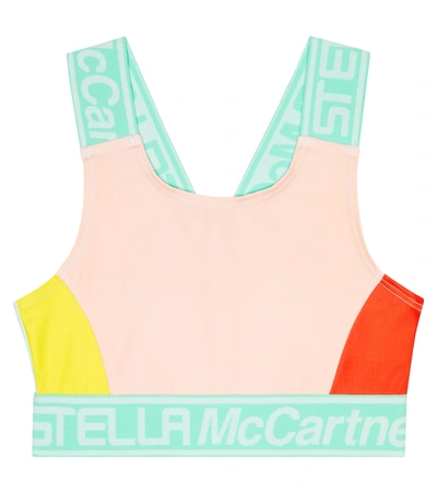Stella Mccartney Kids' Colorblocked Sports Top In Pink