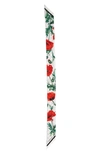 Dolce & Gabbana Floral Silk Twill Scarf In Papaveri Fdo Bco Nat
