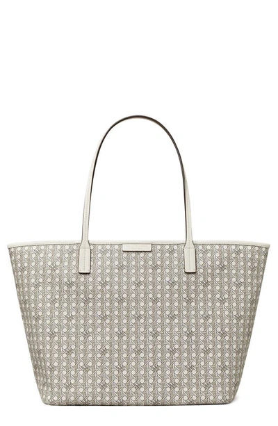 Tory Burch Every-ready Woven Monogram Tote Bag In White