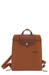 Longchamp Le Pliage Green Recycled Backpack In Brown