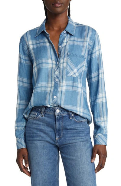 Rails Hunter Plaid Button-front Shirt In White